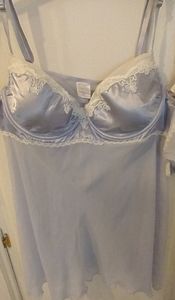 Plus size feminine, underwire, romantic nighty with pearls and sequins!